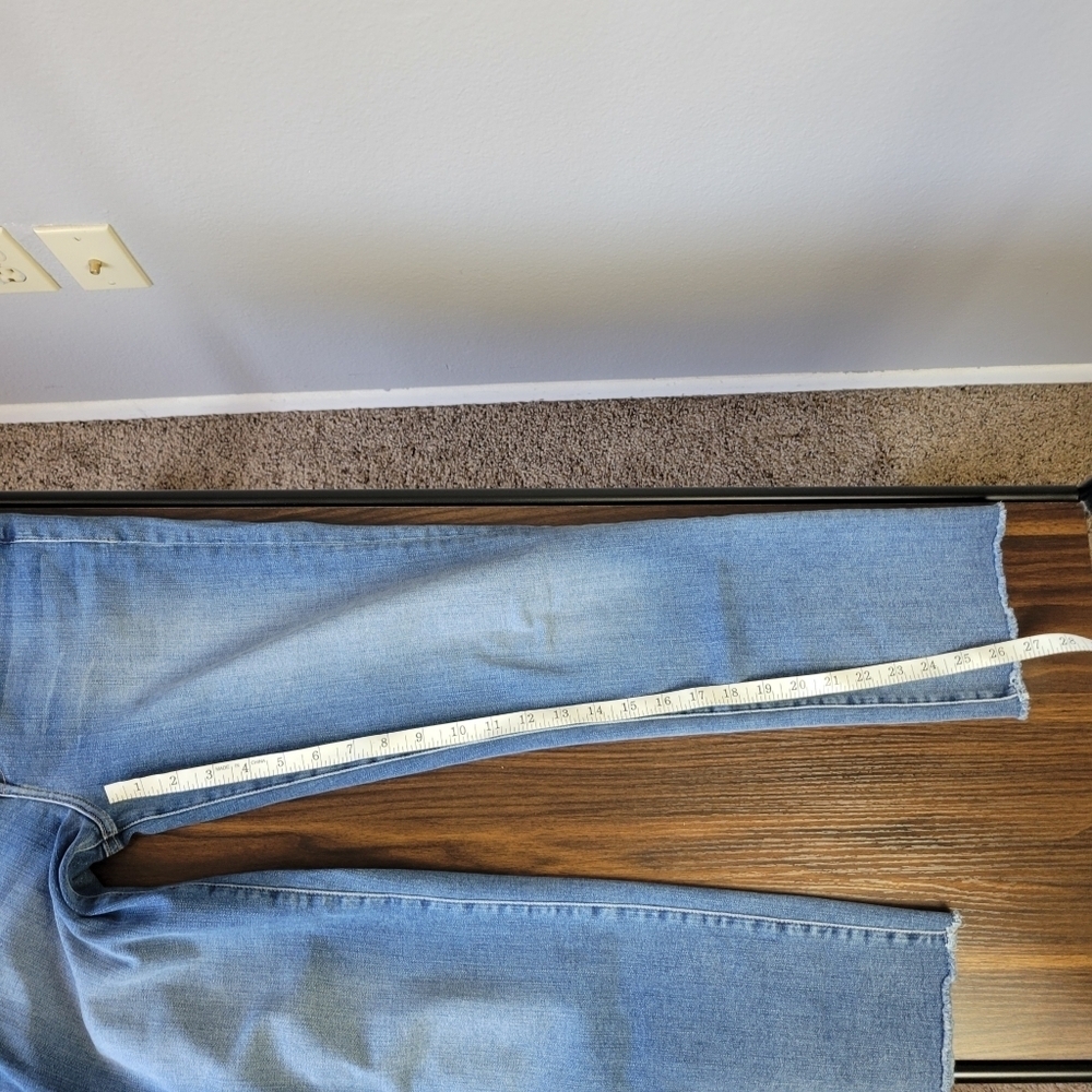 FRAME // le high straight medium blue super soft stretch denim roxton - Picture 15 of 16